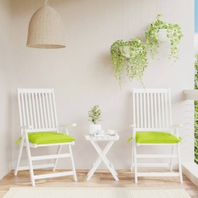 Cojines de silla de jardín 2 uds tela Oxford verde 40x40x7 cm
