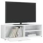 Hochglanzweißer TV-Schrank aus Sperrholz, 120 x 34 x 37 cm von vidaXL, TV-Möbel - Ref: Foro24-801158, Preis: 60,34 €, Rabatt: %