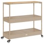 Bar cart 3 levels PE rattan and solid beige acacia wood by vidaXL, Kitchen and dining carts - Ref: Foro24-368725, Price: 167,...