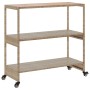 Bar cart 3 levels PE rattan and solid beige acacia wood by vidaXL, Kitchen and dining carts - Ref: Foro24-368725, Price: 167,...