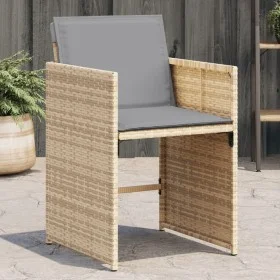 Sillones jardín con cojines 4 uds ratán sintético beige mezcla de vidaXL, Sillas de jardín - Ref: Foro24-4007461, Precio: 204...