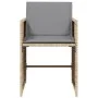 Garden armchairs with cushions 4 units beige synthetic rattan mix by vidaXL, Garden chairs - Ref: Foro24-4007461, Price: 185,...