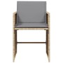 Sillones jardín con cojines 4 uds ratán sintético beige mezcla de vidaXL, Sillas de jardín - Ref: Foro24-4007461, Precio: 124...