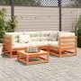 5-piece garden sofa set with wax-brown pine wood cushions by vidaXL, Garden sets - Ref: Foro24-3299424, Price: 546,04 €, Disc...