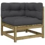 5-piece garden sofa set with impregnated pine wood cushions by vidaXL, Garden sets - Ref: Foro24-3299426, Price: 453,34 €, Di...