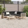 6-piece garden sofa set with solid pine wood cushions by vidaXL, Garden sets - Ref: Foro24-3299445, Price: 516,42 €, Discount: %