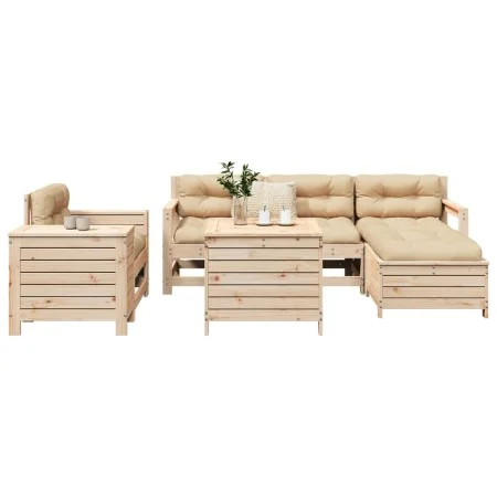 Garden sofa set 7 pieces solid pine wood by vidaXL, Garden sets - Ref: Foro24-3250532, Price: 462,72 €, Discount: %