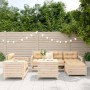 Garden sofa set 7 pieces solid pine wood by vidaXL, Garden sets - Ref: Foro24-3250532, Price: 475,63 €, Discount: %