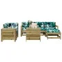 Gartensofa-Set 7-teilig aus imprägniertem Kiefernholz von vidaXL, Gartensets - Ref: Foro24-3250547, Preis: 447,07 €, Rabatt: %