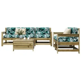 Gartensofa-Set 6-teilig aus imprägniertem Kiefernholz von vidaXL, Gartensets - Ref: Foro24-3250823, Preis: 359,32 €, Rabatt: %