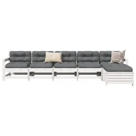 Garden sofa set 6 pieces solid white pine wood by vidaXL, Garden sets - Ref: Foro24-3250861, Price: 390,13 €, Discount: %