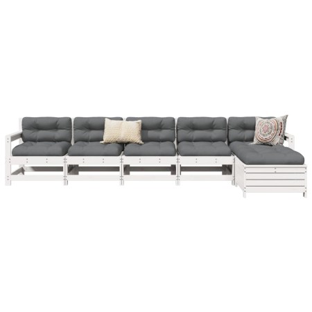 Garden sofa set 6 pieces solid white pine wood by vidaXL, Garden sets - Ref: Foro24-3250861, Price: 395,60 €, Discount: %