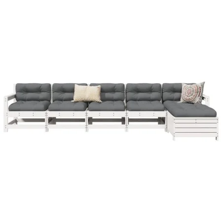 Garden sofa set 6 pieces solid white pine wood by vidaXL, Garden sets - Ref: Foro24-3250861, Price: 390,13 €, Discount: %