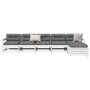 Gartensofa-Set 6-teilig aus massivem weißem Kiefernholz von vidaXL, Gartensets - Ref: Foro24-3250861, Preis: 395,60 €, Rabatt: %