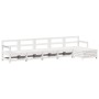Gartensofa-Set 6-teilig aus massivem weißem Kiefernholz von vidaXL, Gartensets - Ref: Foro24-3250861, Preis: 395,60 €, Rabatt: %