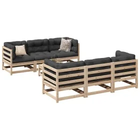 7-piece garden sofa set with solid pine wood cushions by vidaXL, Garden sets - Ref: Foro24-3299301, Price: 640,85 €, Discount: %