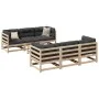 7-piece garden sofa set with solid pine wood cushions by vidaXL, Garden sets - Ref: Foro24-3299301, Price: 640,85 €, Discount: %
