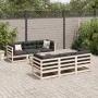 7-piece garden sofa set with solid pine wood cushions by vidaXL, Garden sets - Ref: Foro24-3299301, Price: 640,85 €, Discount: %