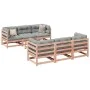 7-piece garden sofa set with Douglas fir wood cushions by vidaXL, Garden sets - Ref: Foro24-3299303, Price: 662,10 €, Discoun...
