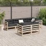 7-piece garden sofa set with solid pine wood cushions by vidaXL, Garden sets - Ref: Foro24-3299493, Price: 701,98 €, Discount: %
