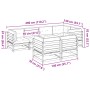 7-teiliges Gartensofa-Set mit Kissen aus massivem Kiefernholz von vidaXL, Gartensets - Ref: Foro24-3299493, Preis: 709,60 €, ...