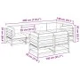 7-teiliges Gartensofa-Set mit Kissen aus massivem Kiefernholz von vidaXL, Gartensets - Ref: Foro24-3299493, Preis: 700,02 €, ...