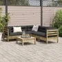 6-piece garden sofa set with impregnated pine wood cushions by vidaXL, Garden sets - Ref: Foro24-3299451, Price: 486,83 €, Di...