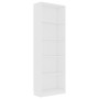 Estantería de 5 niveles madera contrachapada blanca 60x24x175cm