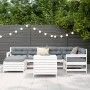 Gartensofa-Set 7-teilig aus massivem weißem Kiefernholz von vidaXL, Gartensets - Ref: Foro24-3250985, Preis: 499,83 €, Rabatt: %