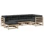 6-piece garden sofa set with solid pine wood cushions by vidaXL, Garden sets - Ref: Foro24-3299523, Price: 535,46 €, Discount: %
