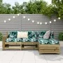 Gartensofa-Set 4-teilig aus imprägniertem Kiefernholz von vidaXL, Gartensets - Ref: Foro24-3250771, Preis: 277,43 €, Rabatt: %