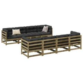 Gartensofa-Set 9-teilig aus imprägniertem Kiefernholz von vidaXL, Gartensets - Ref: Foro24-3299357, Preis: 519,05 €, Rabatt: %
