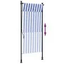 Außenrollo Stahlgewebe blau weiß 120x270 cm von vidaXL, Markisen - Ref: Foro24-368765, Preis: 48,65 €, Rabatt: %