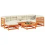 7-piece garden sofa set with wax-brown pine wood cushions by vidaXL, Garden sets - Ref: Foro24-3299535, Price: 728,80 €, Disc...