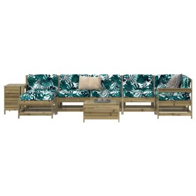 Gartensofa-Set 9-teilig aus imprägniertem Kiefernholz von vidaXL, Gartensets - Ref: Foro24-3250695, Preis: 537,17 €, Rabatt: %