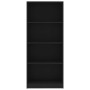 4-level black plywood shelf 60x24x142 cm by vidaXL, Bookcases and shelves - Ref: Foro24-800874, Price: 61,31 €, Discount: %