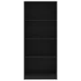 4-level black plywood shelf 60x24x142 cm by vidaXL, Bookcases and shelves - Ref: Foro24-800874, Price: 58,58 €, Discount: %