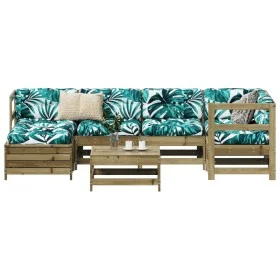 Gartensofa-Set 7-teilig aus imprägniertem Kiefernholz von vidaXL, Gartensets - Ref: Foro24-3250911, Preis: 425,90 €, Rabatt: %