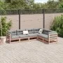 6-piece garden sofa set with Douglas fir wood cushions by vidaXL, Garden sets - Ref: Foro24-3299458, Price: 553,33 €, Discoun...