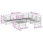Gartensofa-Set 7-teilig aus massivem Kiefernholz, wachsbraun von vidaXL, Gartensets - Ref: Foro24-3299464, Preis: 439,65 €, R...