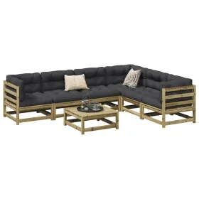 Gartensofa-Set 7-teilig aus imprägniertem Kiefernholz von vidaXL, Gartensets - Ref: Foro24-3299466, Preis: 400,17 €, Rabatt: %