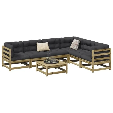 Garden sofa set 7 pieces impregnated pine wood by vidaXL, Garden sets - Ref: Foro24-3299466, Price: 400,17 €, Discount: %