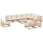 Gartensofa-Set 11-teilig aus massivem Kiefernholz von vidaXL, Gartensets - Ref: Foro24-3299485, Preis: 572,75 €, Rabatt: %