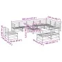 Garden sofa set 11 pieces solid pine wood by vidaXL, Garden sets - Ref: Foro24-3299485, Price: 565,72 €, Discount: %