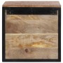 Mesita de noche madera maciza de mango 40x35x40 cm