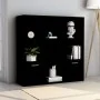 Estantería de madera contrachapada negro 98x30x98 cm de vidaXL, Librerías y estanterías - Ref: Foro24-801117, Precio: 81,37 €...