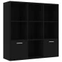 Estantería de madera contrachapada negro 98x30x98 cm de vidaXL, Librerías y estanterías - Ref: Foro24-801117, Precio: 81,37 €...