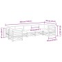 7-teilige Gartensofagarnitur mit wachsbraunen Kissen aus Kiefernholz von vidaXL, Gartensets - Ref: Foro24-3299619, Preis: 860...