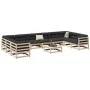 Gartensofa-Set 11-teilig aus massivem Kiefernholz von vidaXL, Gartensets - Ref: Foro24-3299644, Preis: 604,41 €, Rabatt: %