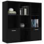 Estantería de madera contrachapada negro 98x30x98 cm de vidaXL, Librerías y estanterías - Ref: Foro24-801117, Precio: 81,37 €...